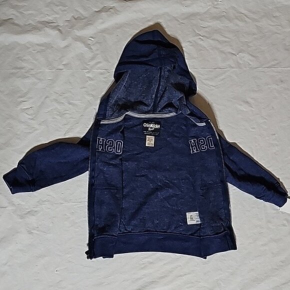 OSH KOSH Zippered Hoodie with Pockets Size 2T Blue New - Picture 1 of 13